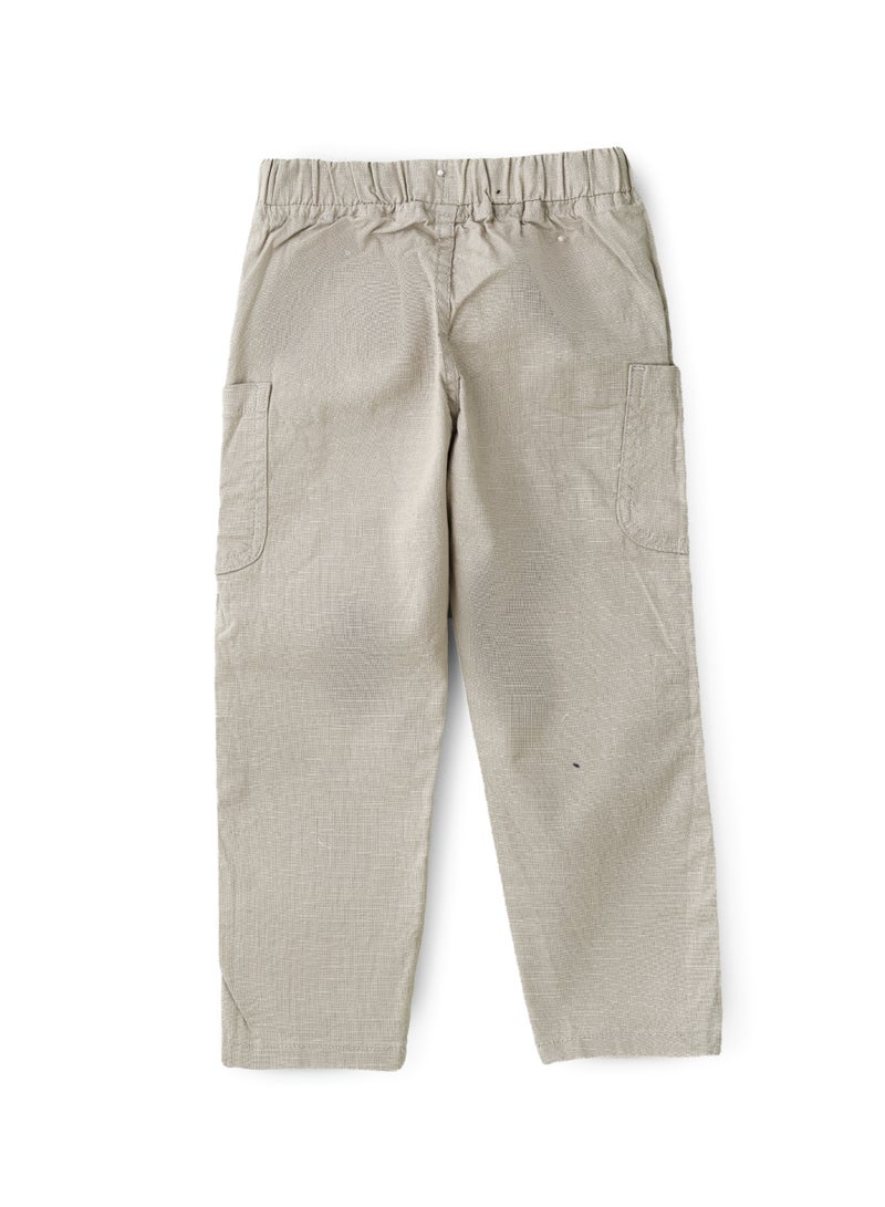 JAM Boys Beige Cotton Cargo Pants with Drawstring - Image 2